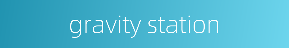 gravity station的同义词