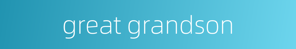 great grandson的同义词
