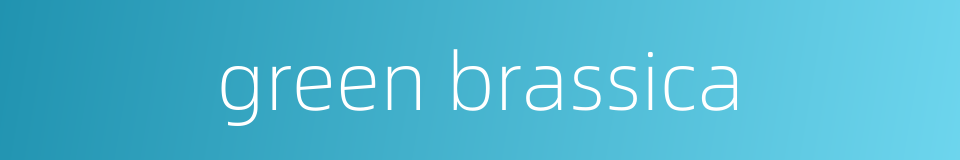 green brassica的同义词