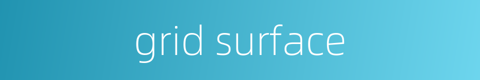 grid surface的同义词