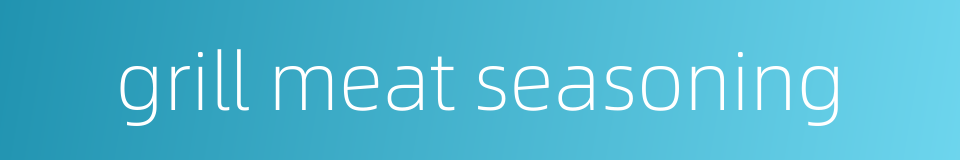 grill meat seasoning的同义词