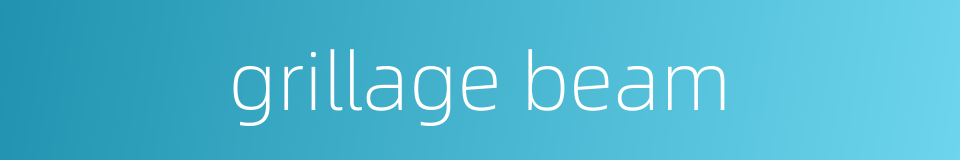 grillage beam的同义词