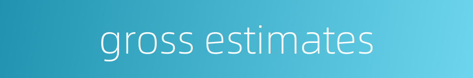 gross estimates的同义词
