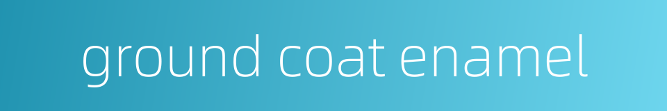ground coat enamel的同义词