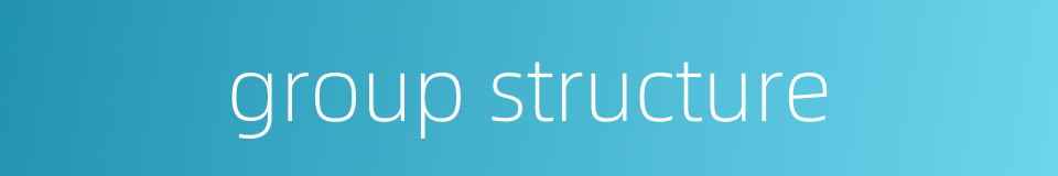 group structure的同义词
