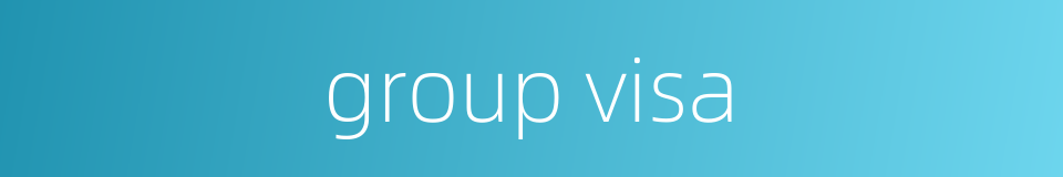 group visa的同义词