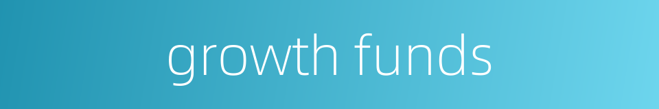 growth funds的同义词