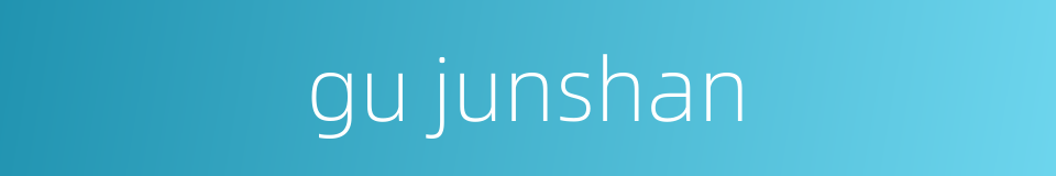gu junshan的同义词