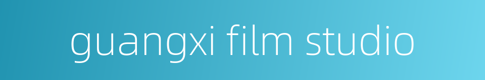 guangxi film studio的同义词