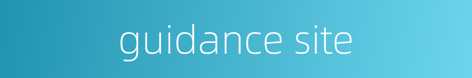 guidance site的同义词