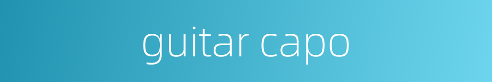 guitar capo的同义词