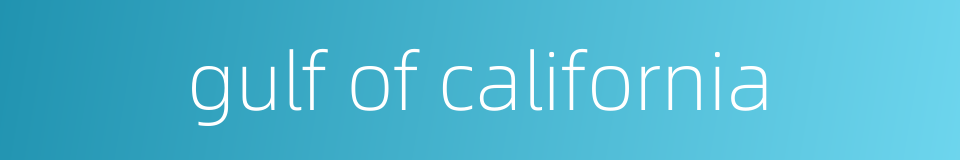 gulf of california的同义词