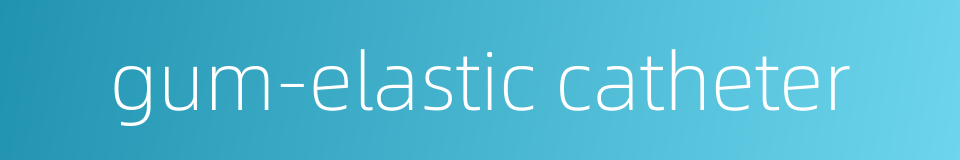 gum-elastic catheter的同义词
