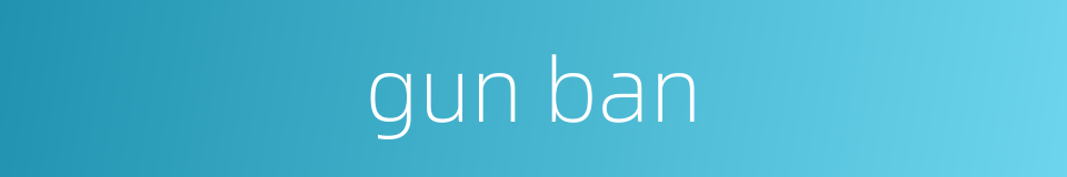 gun ban的同义词