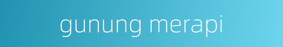 gunung merapi的同义词