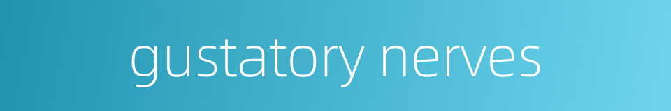 gustatory nerves的同义词