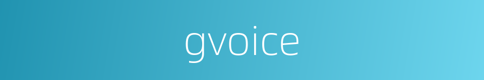 gvoice的同义词