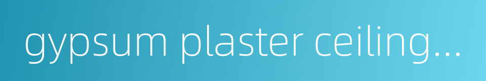 gypsum plaster ceiling board的同义词