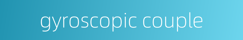 gyroscopic couple的同义词