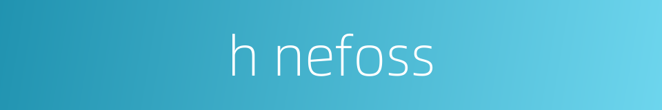 h nefoss的同义词