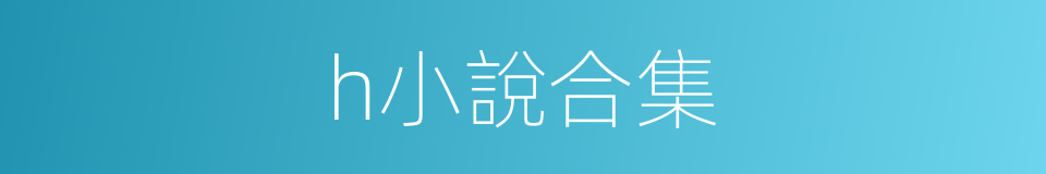 h小說合集的同義詞