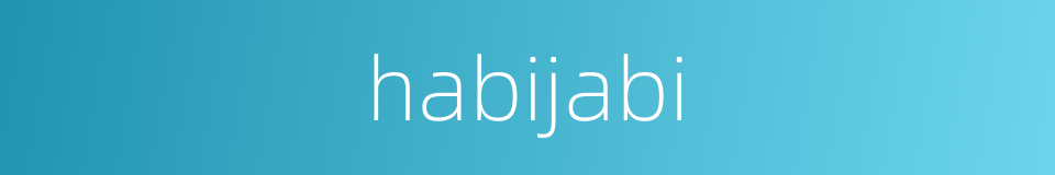 habijabi的同义词