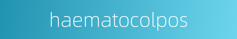 haematocolpos的同义词