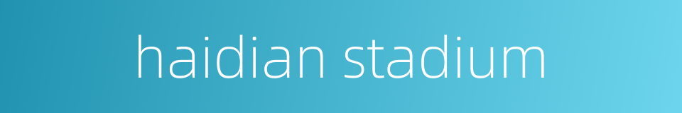 haidian stadium的同义词