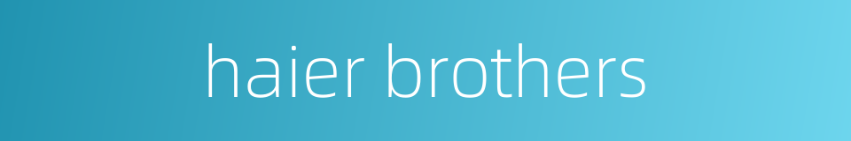 haier brothers的同义词