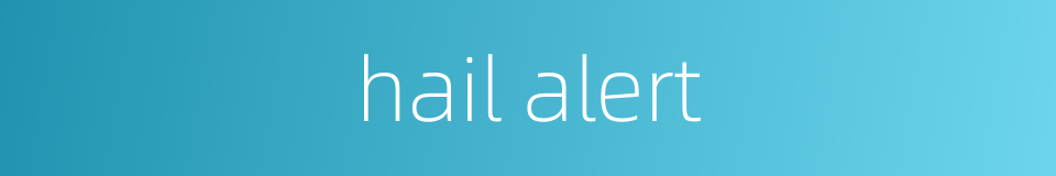 hail alert的同义词