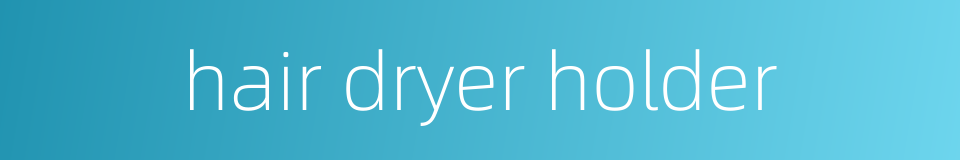 hair dryer holder的同义词
