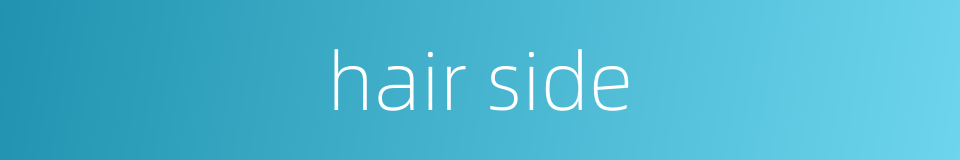 hair side的同义词