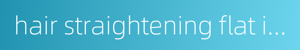 hair straightening flat iron的同义词