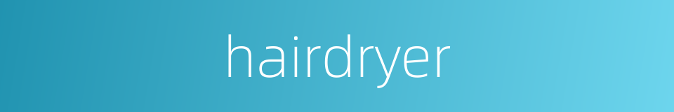 hairdryer的同义词