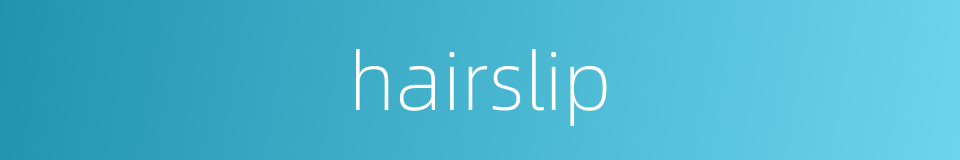 hairslip的同义词