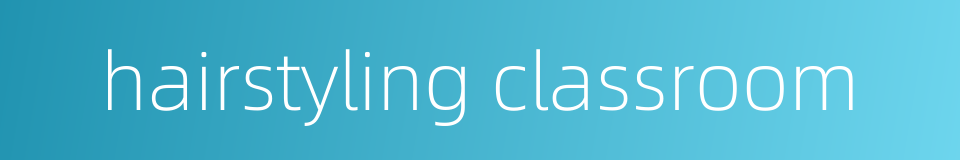 hairstyling classroom的同义词