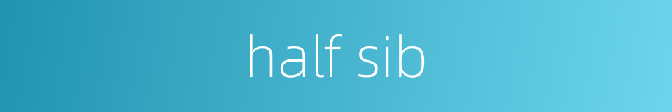 half sib的同义词