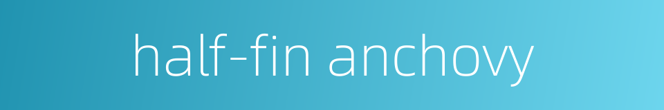 half-fin anchovy的同义词