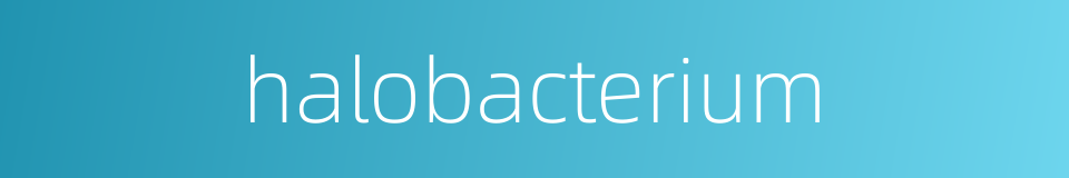halobacterium的同义词