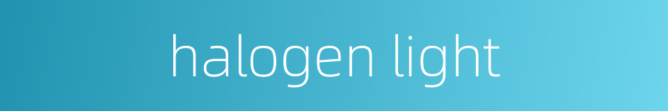 halogen light的同义词
