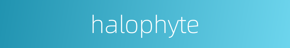 halophyte的同义词