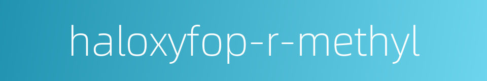 haloxyfop-r-methyl的同义词