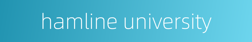 hamline university的同义词