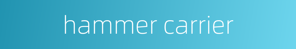 hammer carrier的同义词