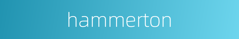 hammerton的同义词