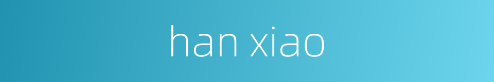 han xiao的同义词
