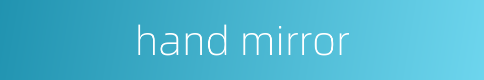 hand mirror的同义词