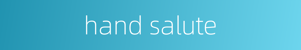 hand salute的同义词
