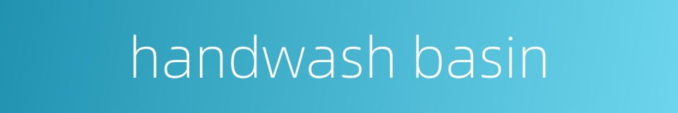 handwash basin的同义词