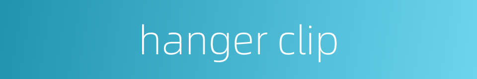hanger clip的同义词